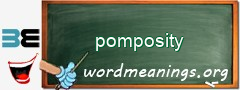 WordMeaning blackboard for pomposity